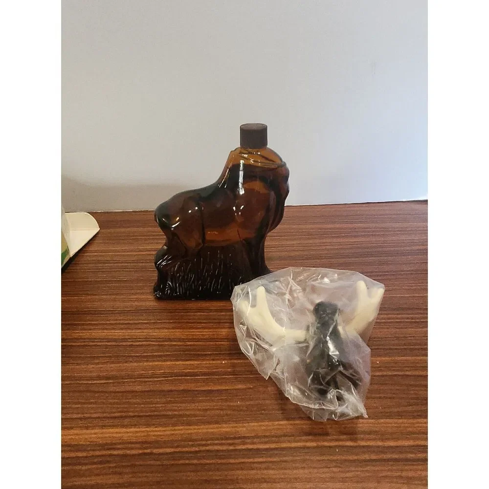 Vintage‎ Avon for Men Alaskan Moose Wild Country After Shave Brown Glass